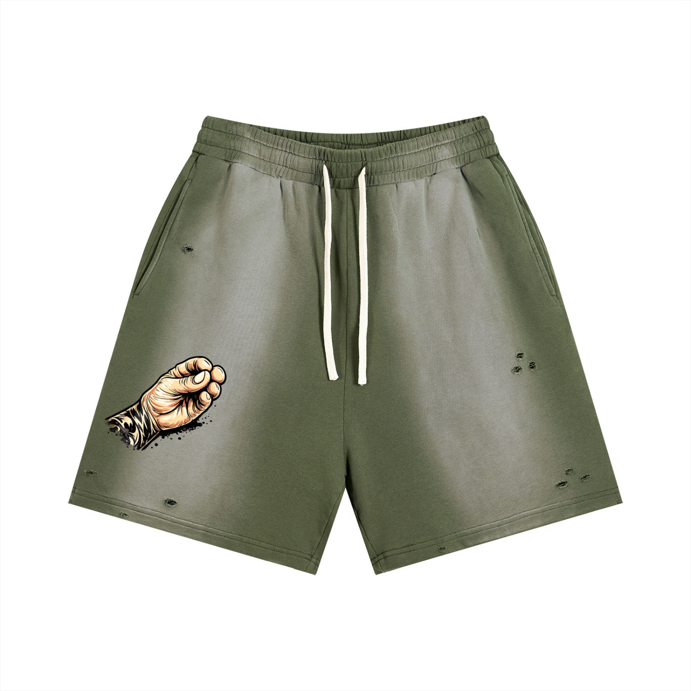 Sun Fade Distressed Shorts