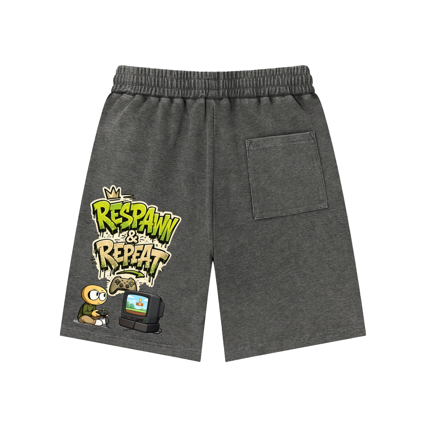 Gamer Mineral Wash Waffle Knit Shorts