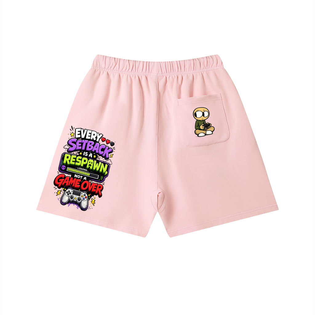 Gamer Vintage Wash Cotton Shorts