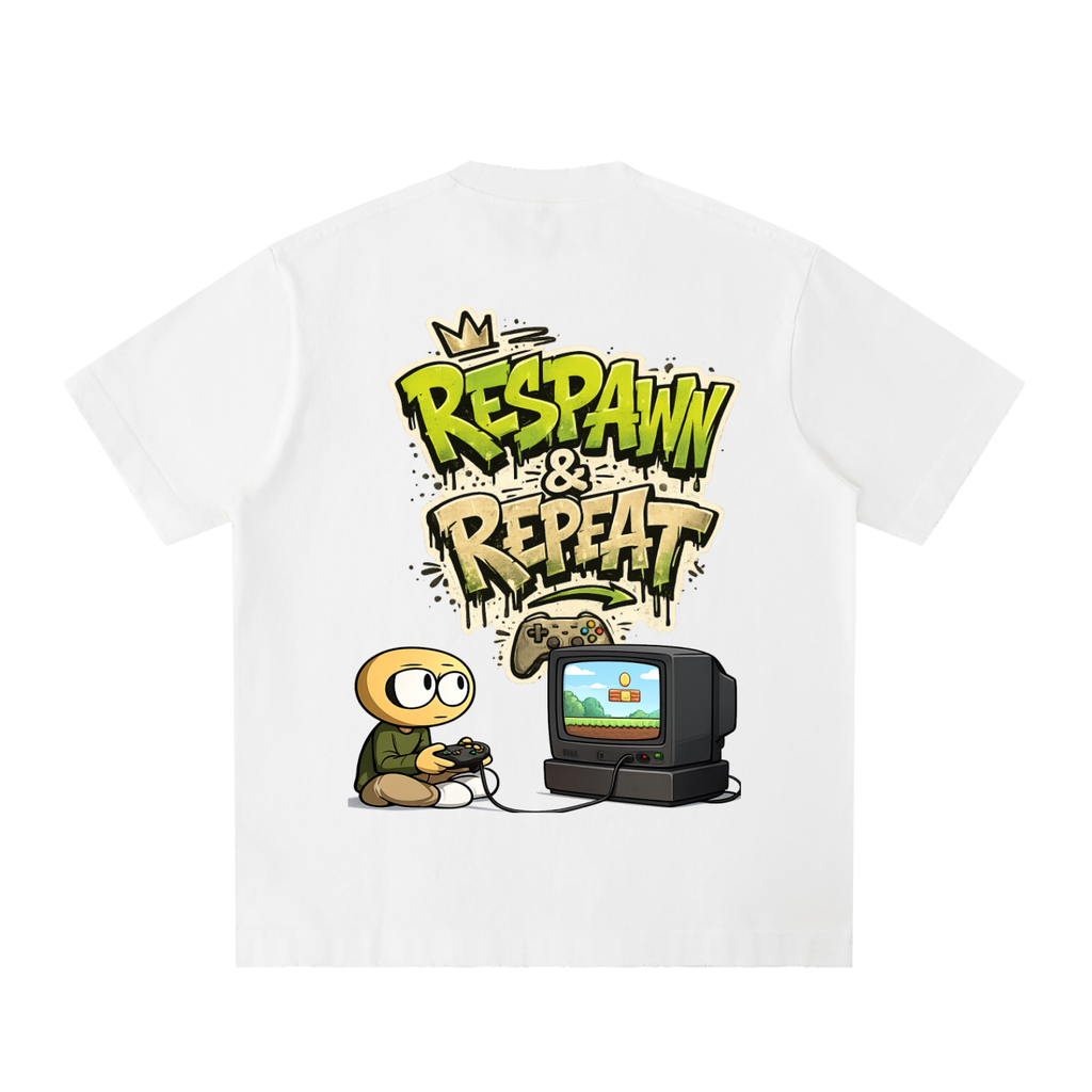 Gamer Heavyweight Vintage Washed Frayed T-Shirt