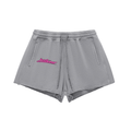 Glamour Snow Washed Raw Edge Drawstring Shorts
