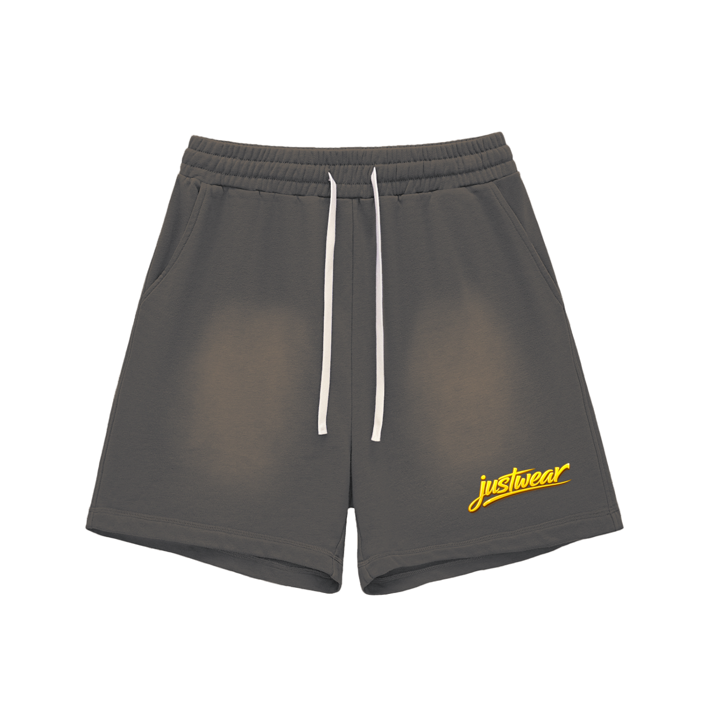 Glamour Sun Fade Raw Edge Cotton Shorts