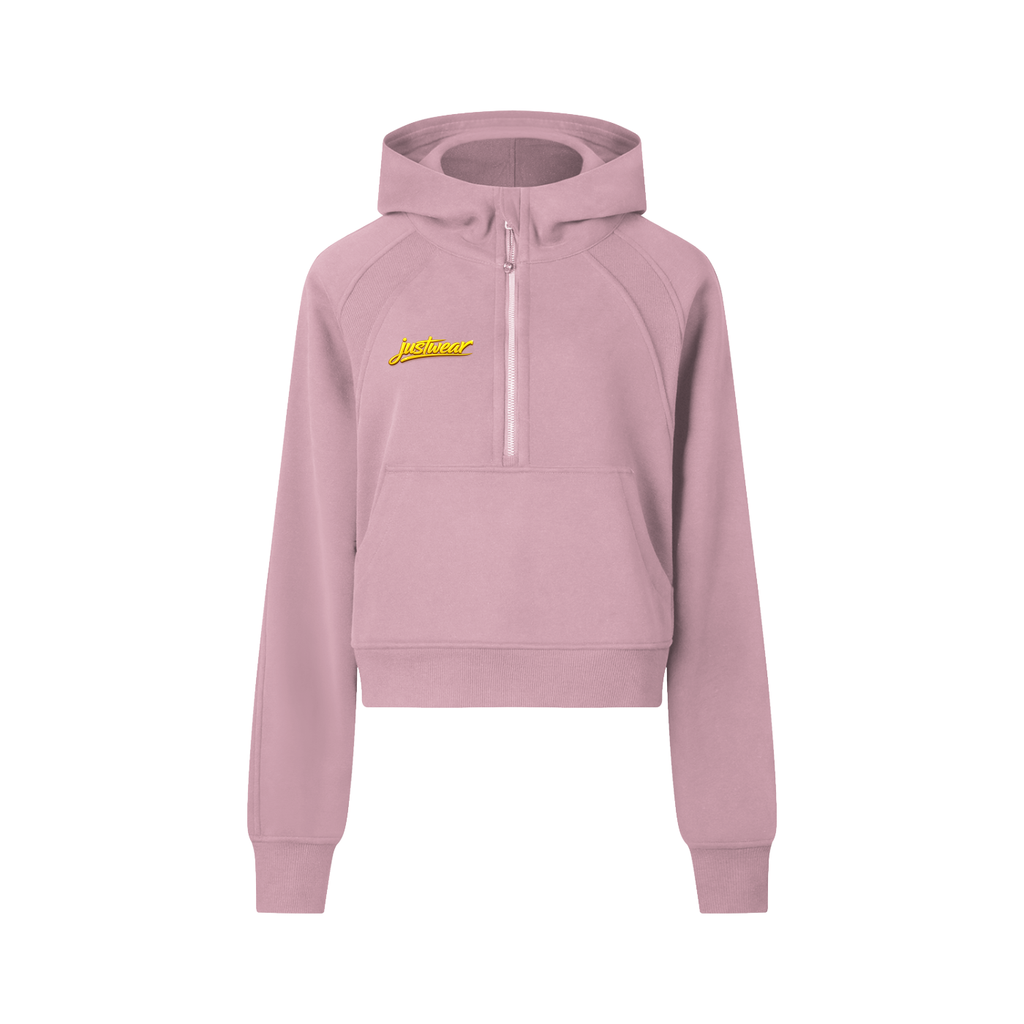 Glamour Cropped Half-Zip Hoodie