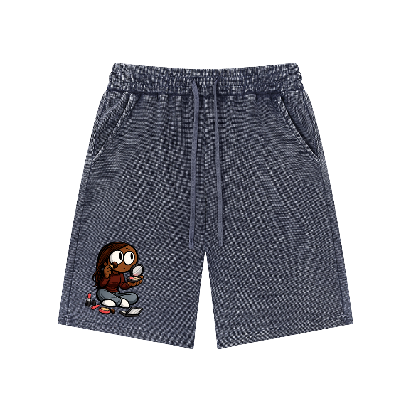 Glamour Mineral Wash Waffle Knit Shorts