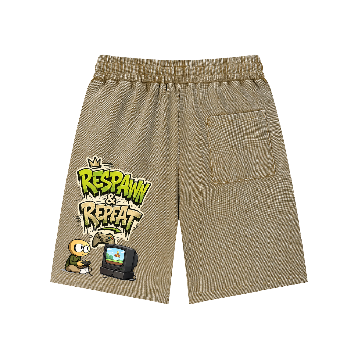 Gamer Mineral Wash Waffle Knit Shorts