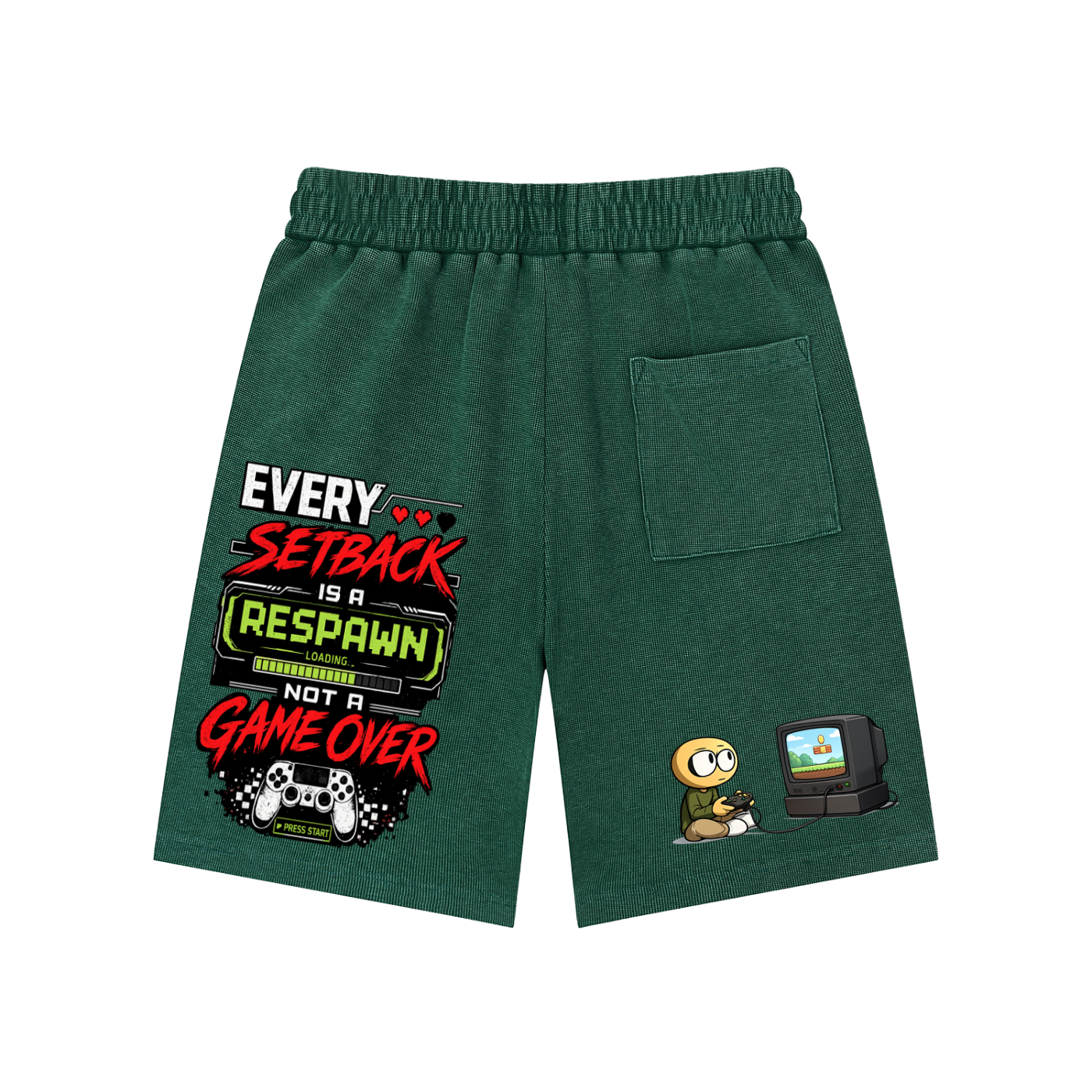 Gamer Mineral Wash Waffle Knit Shorts