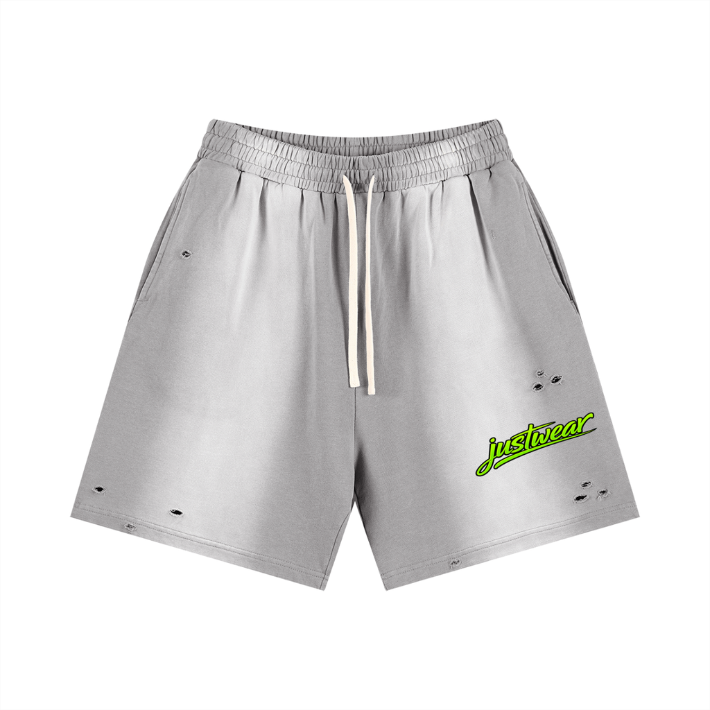 Gamer Sun Fade Distressed Shorts