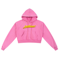 Glamour Snow Washed Cropped Hoodie