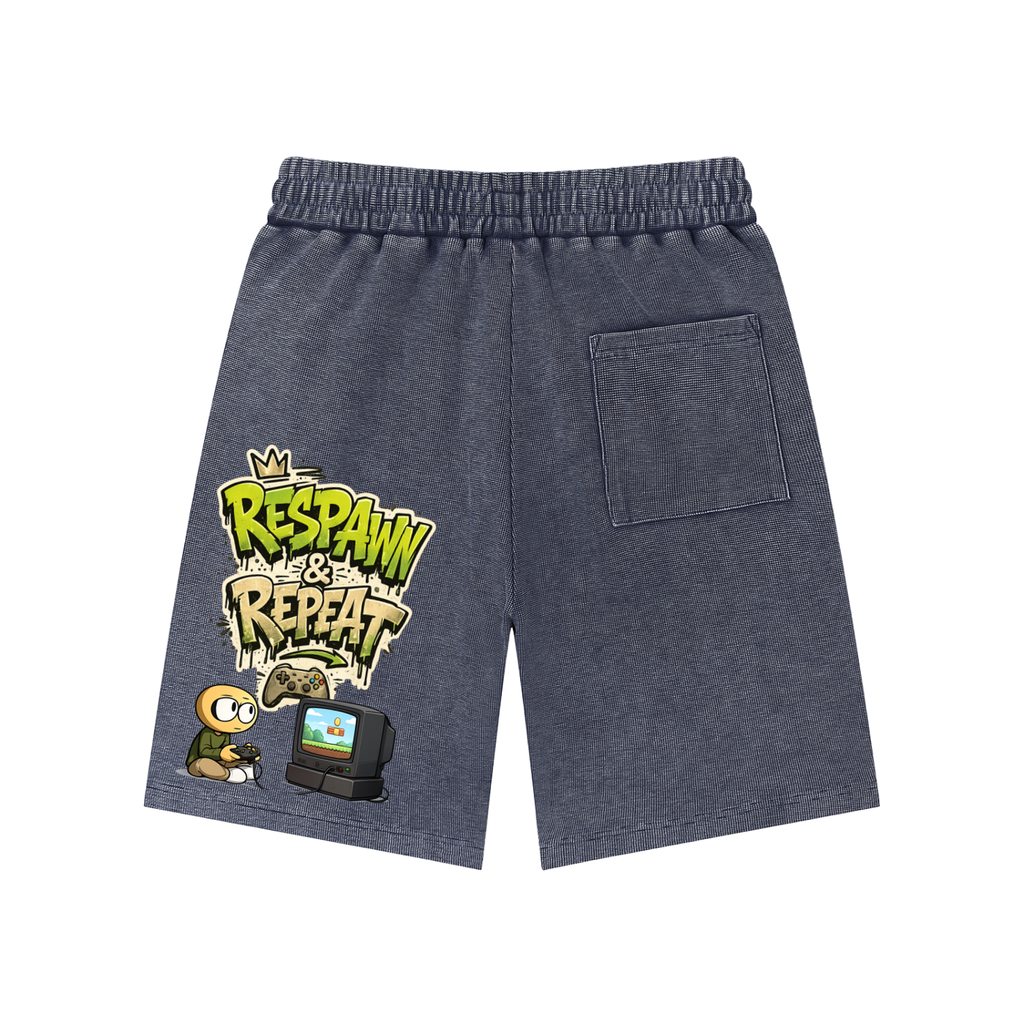 Gamer Mineral Wash Waffle Knit Shorts