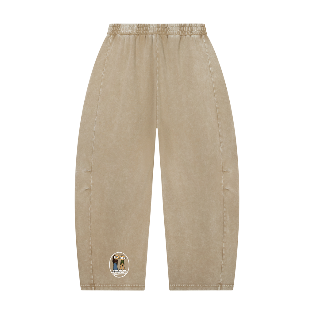 JWC Mineral Wash Barrel Leg Pants