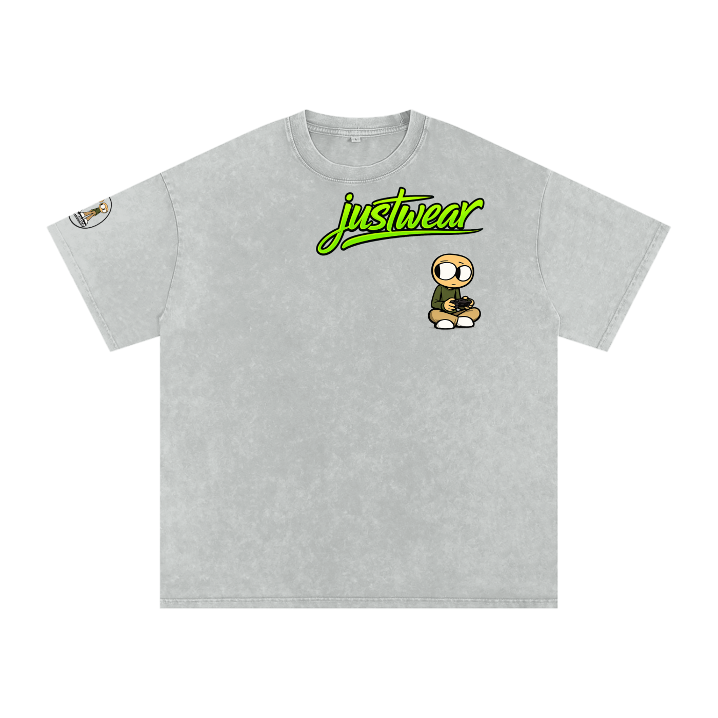Gamer Snow Washed Oversized Cotton T-Shirt