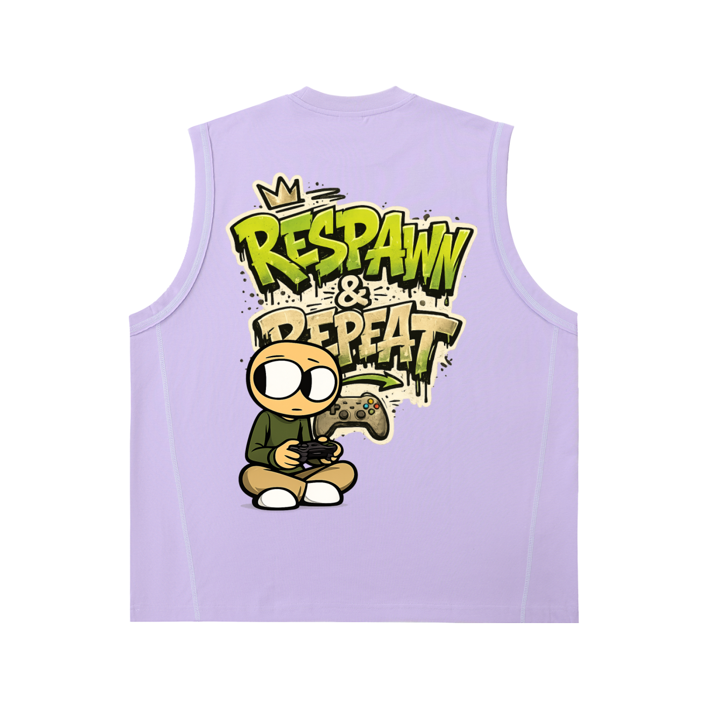 Gamer Contrast Panel Cooling Performance Tank Top