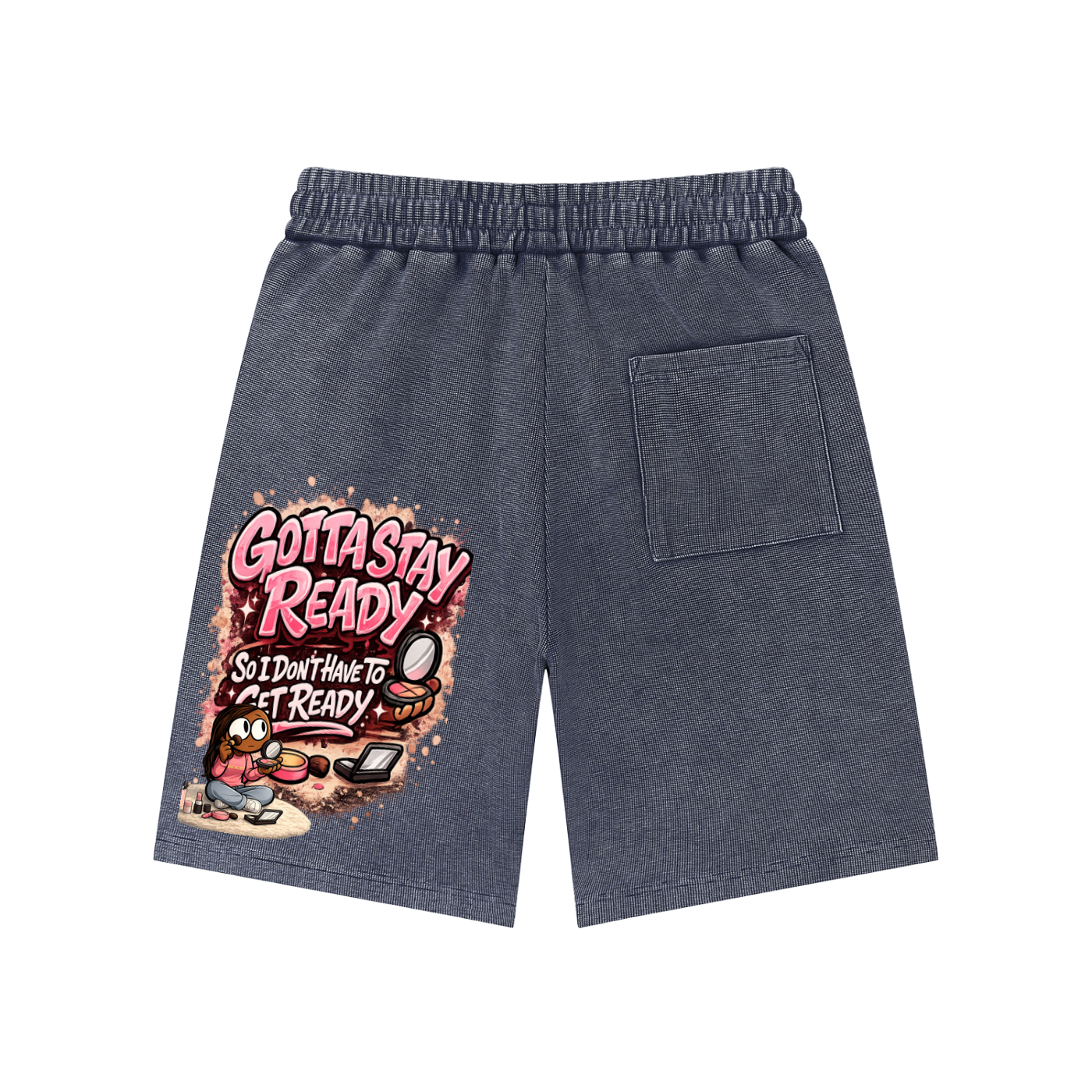 Glamour Mineral Wash Waffle Knit Shorts
