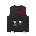 Gamer Snow Washed Raw-Hem Tank Top