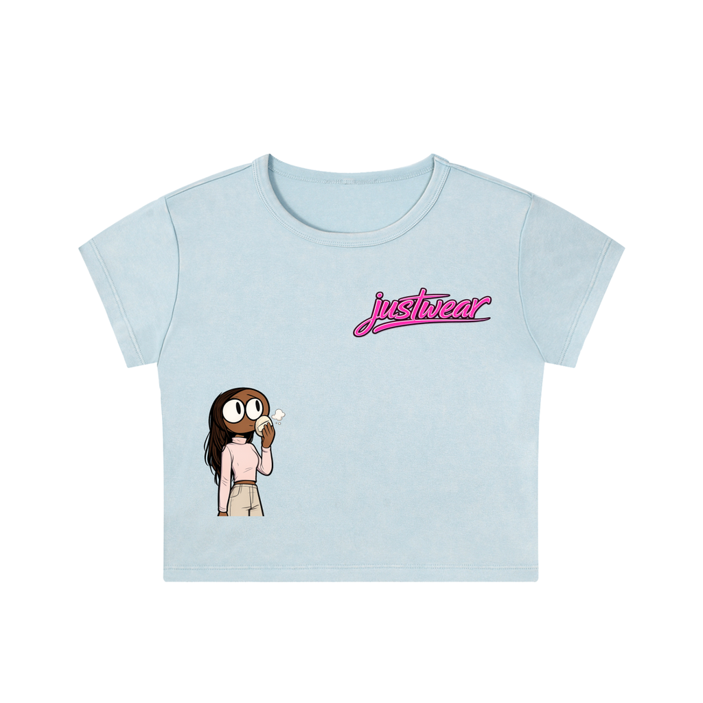 Glamour Snow Washed Crop Top
