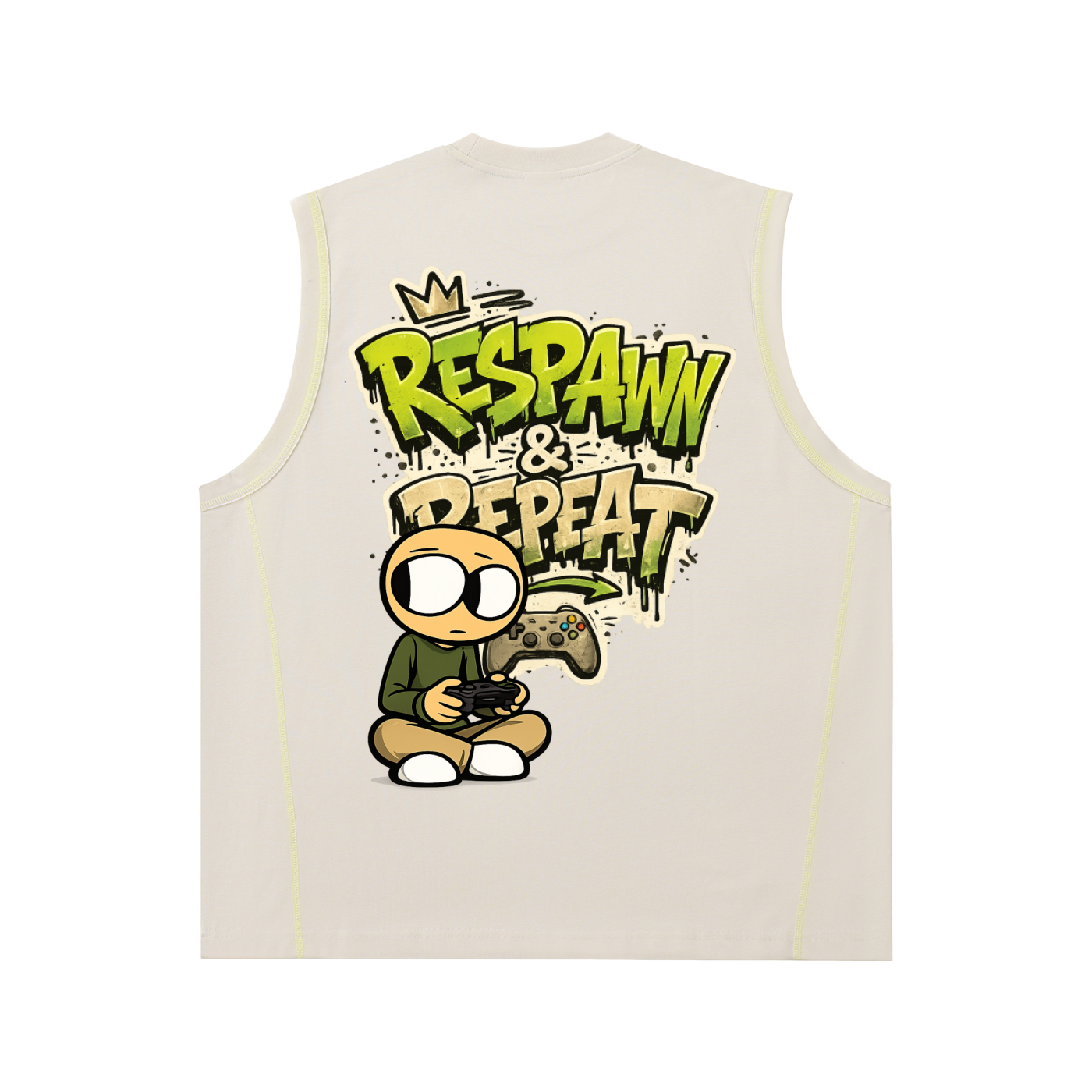 Gamer Contrast Panel Cooling Performance Tank Top