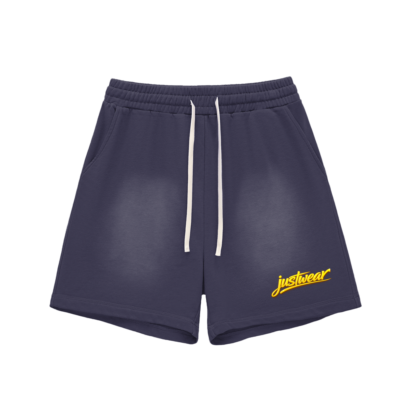 Glamour Sun Fade Raw Edge Cotton Shorts
