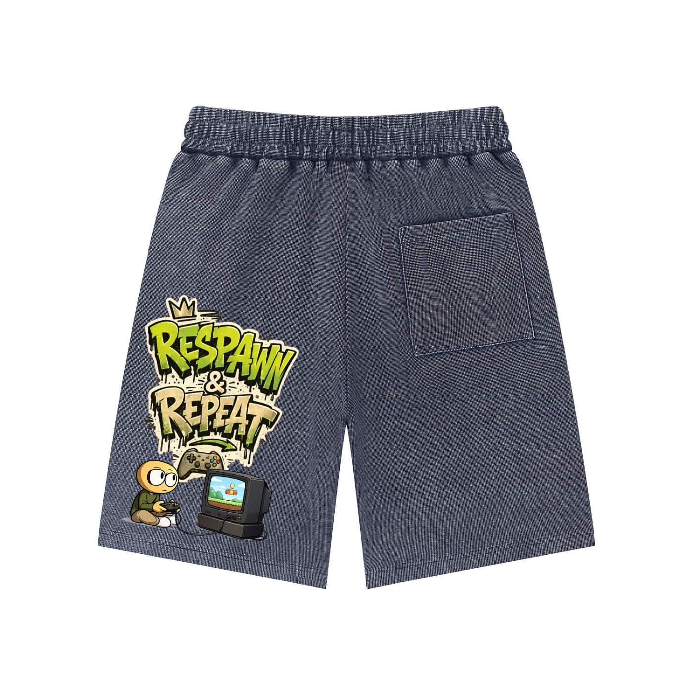 Gamer Mineral Wash Waffle Knit Shorts
