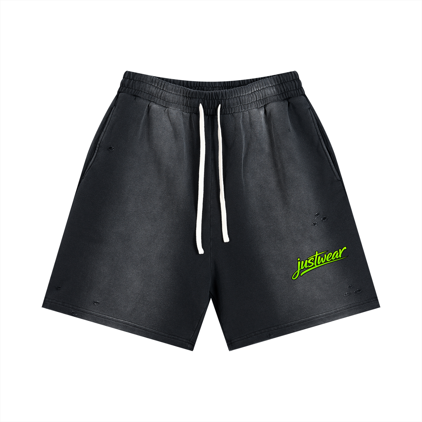 Gamer Sun Fade Distressed Shorts