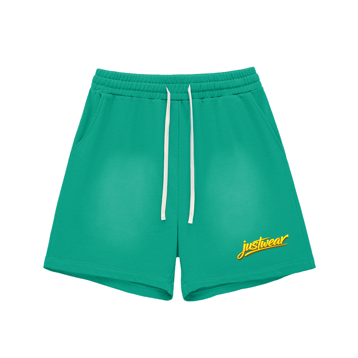 Glamour Sun Fade Raw Edge Cotton Shorts