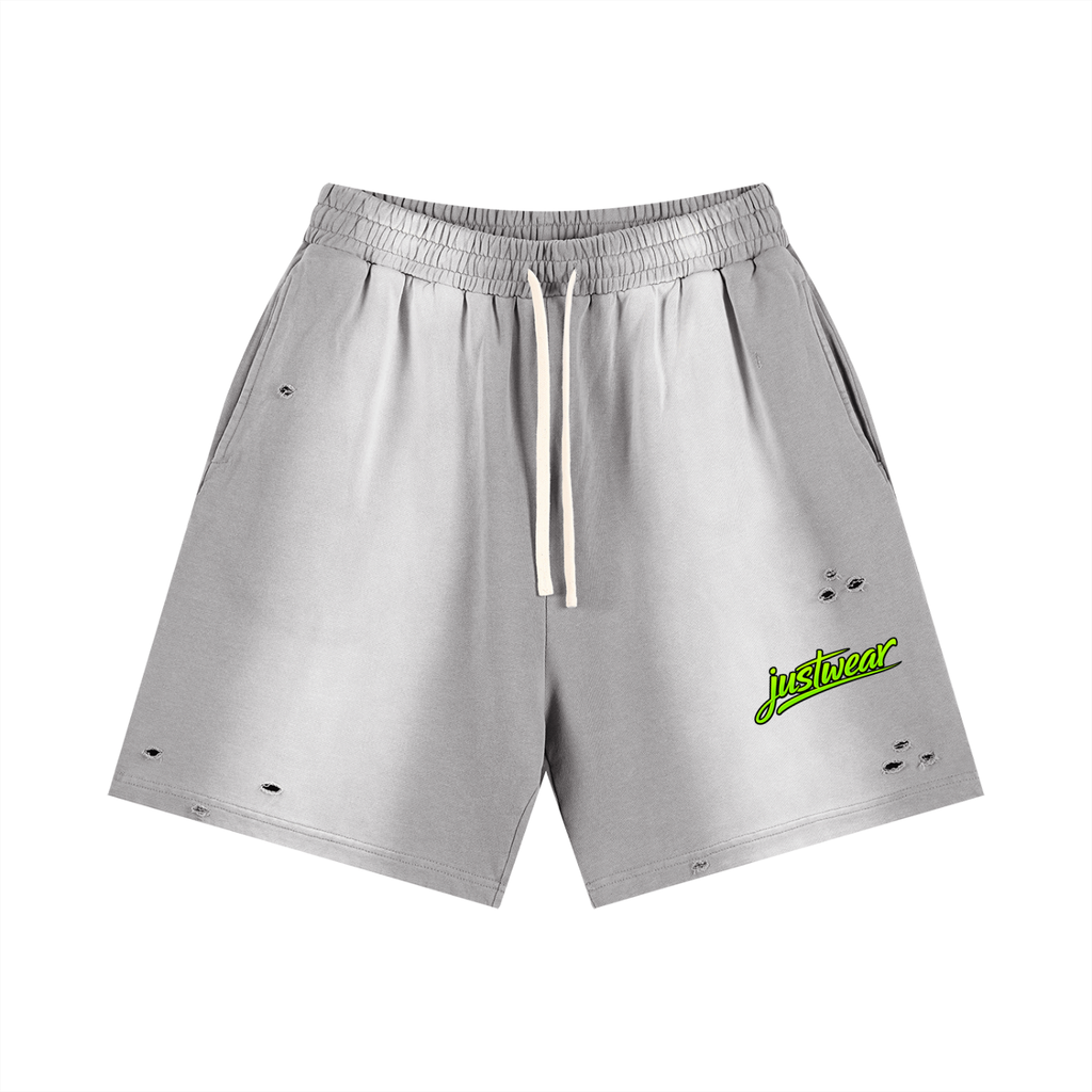 Gamer Sun Fade Distressed Shorts
