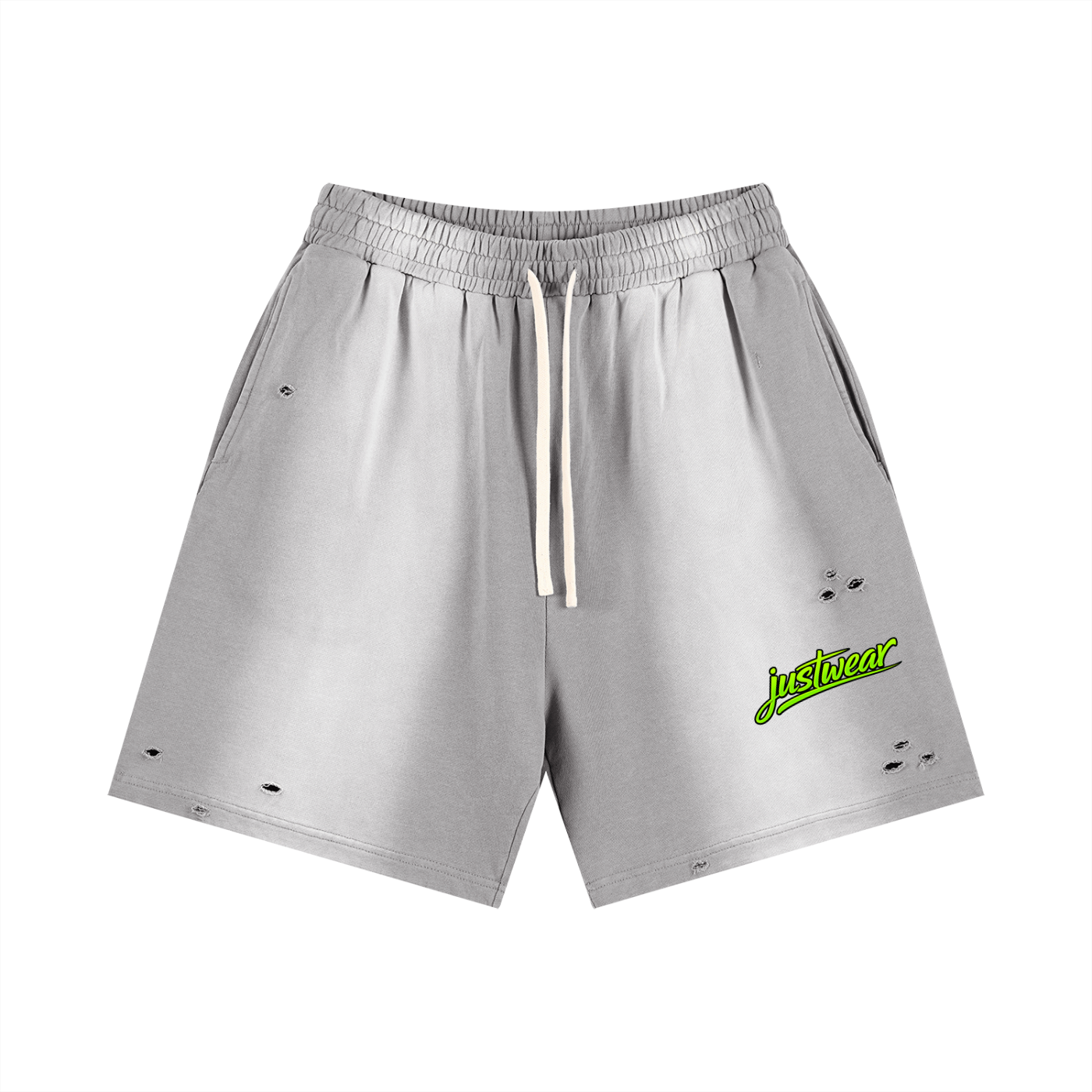 Gamer Sun Fade Distressed Shorts