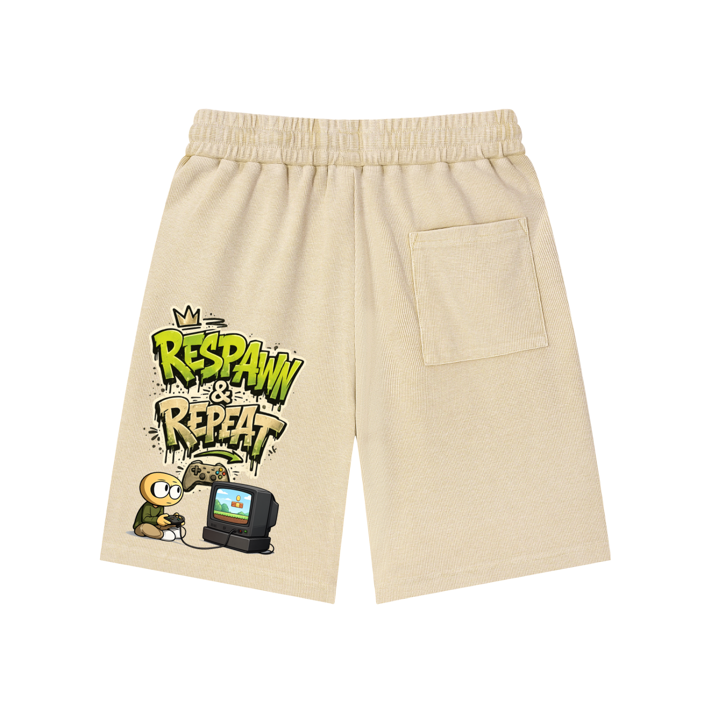 Gamer Mineral Wash Waffle Knit Shorts