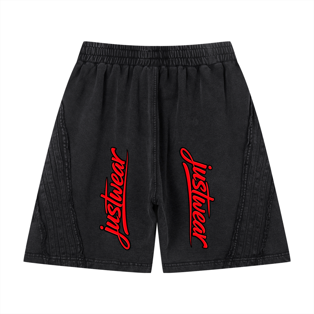Justwearco Vintage Wash Raw Edge Shorts