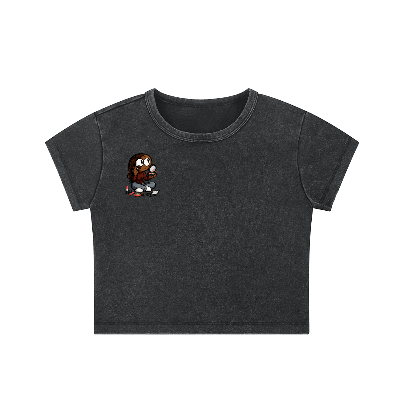 Glamour Snow Washed Crop Top