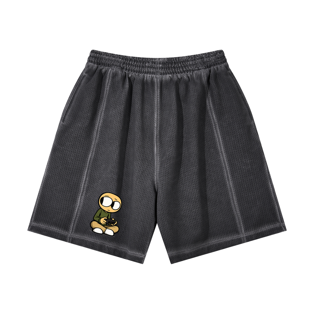 Gamer Unisex Vintage Wash Mesh Shorts