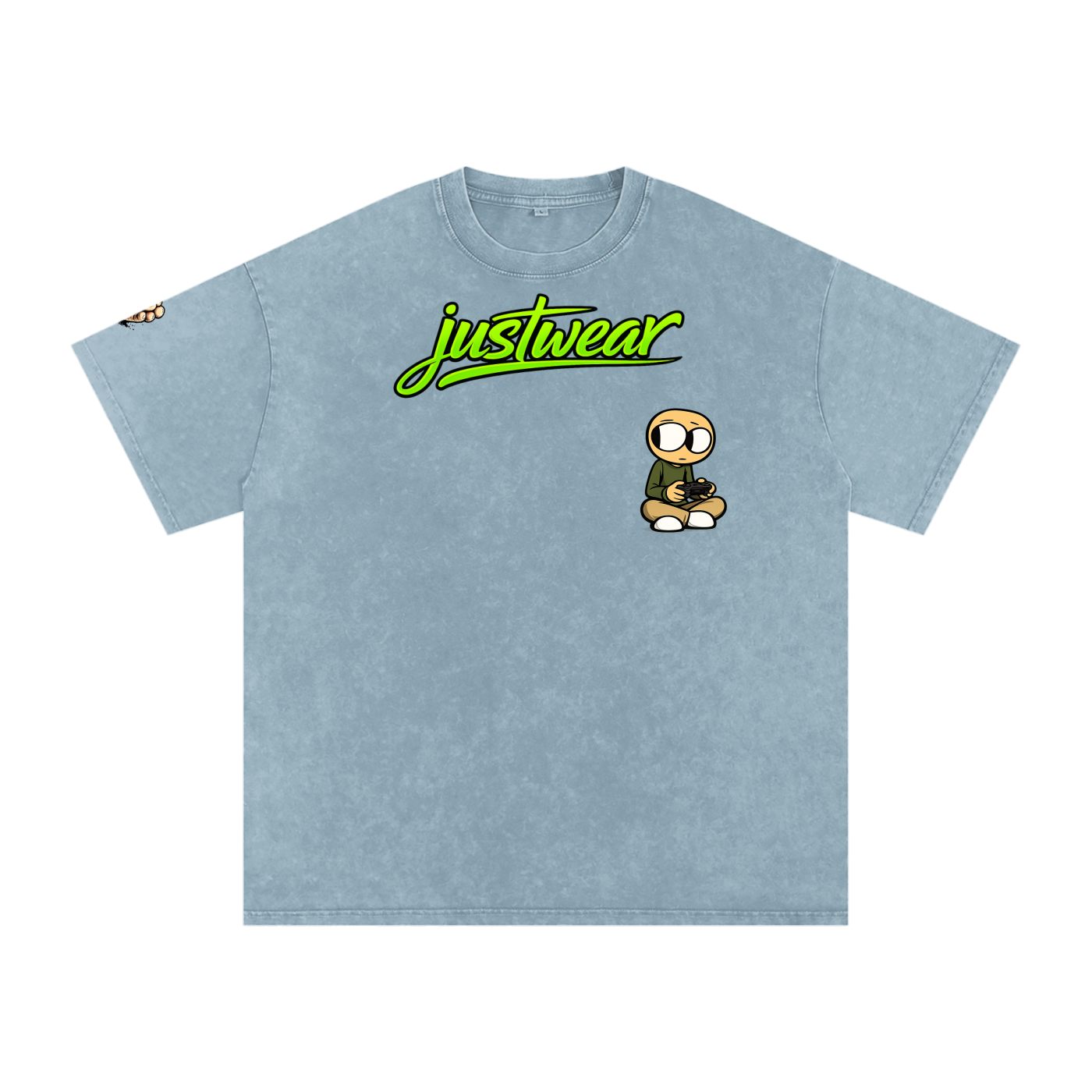Gamer Snow Washed Oversized Cotton T-Shirt