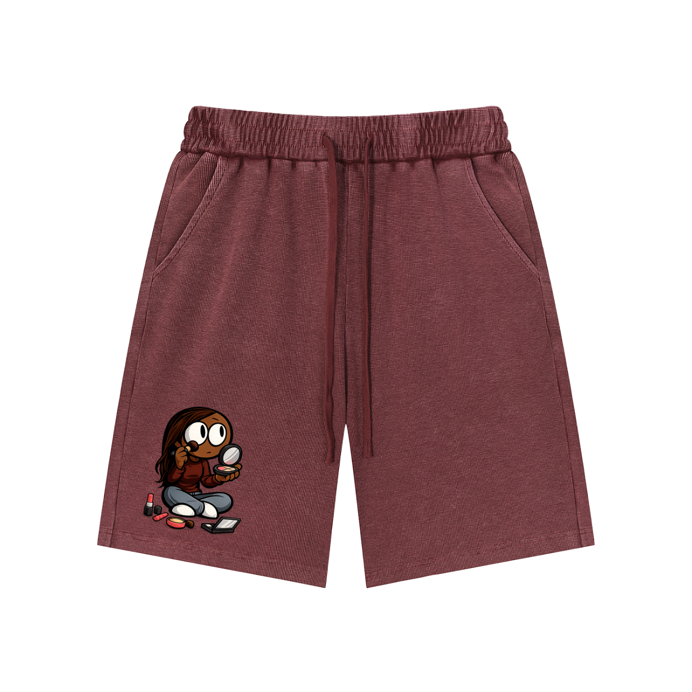 Glamour Mineral Wash Waffle Knit Shorts
