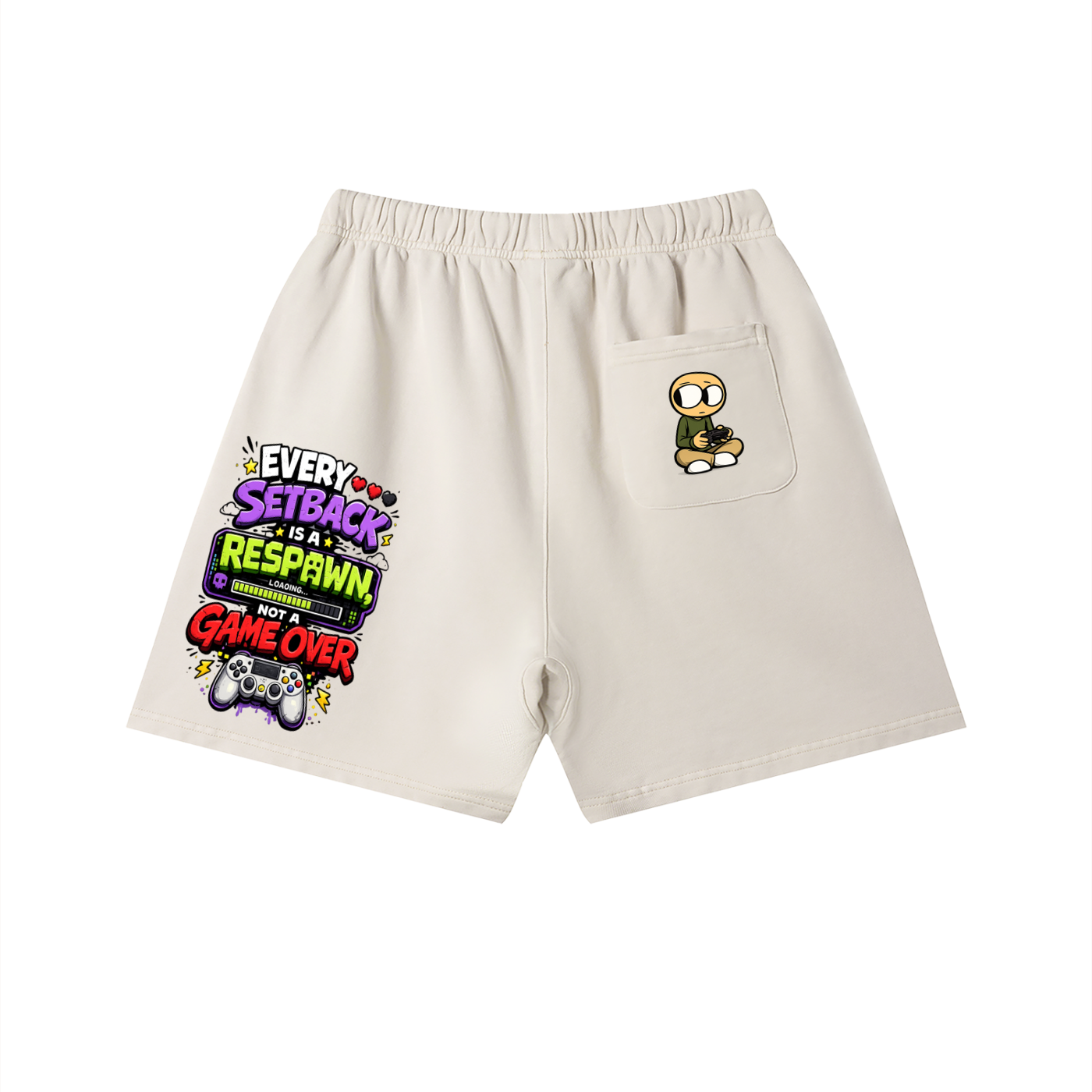 Gamer Vintage Wash Cotton Shorts