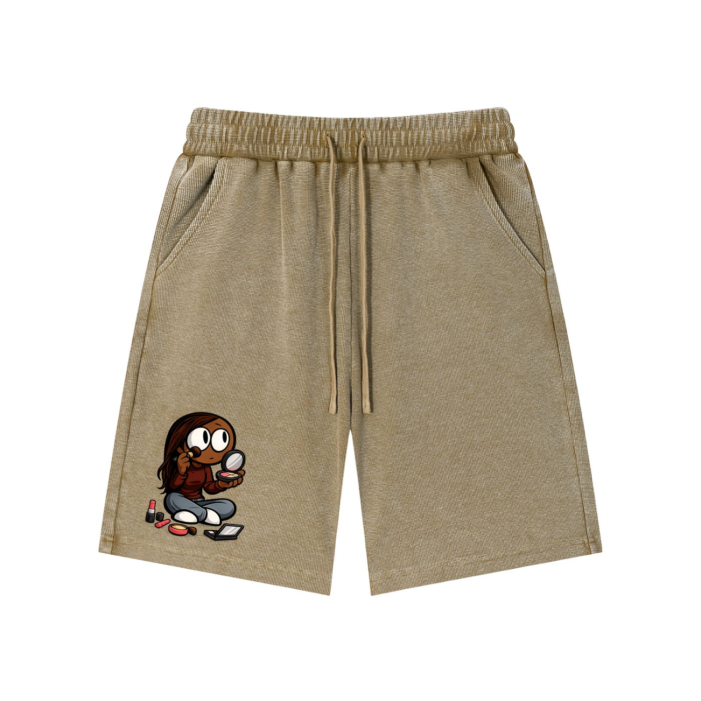 Glamour Mineral Wash Waffle Knit Shorts