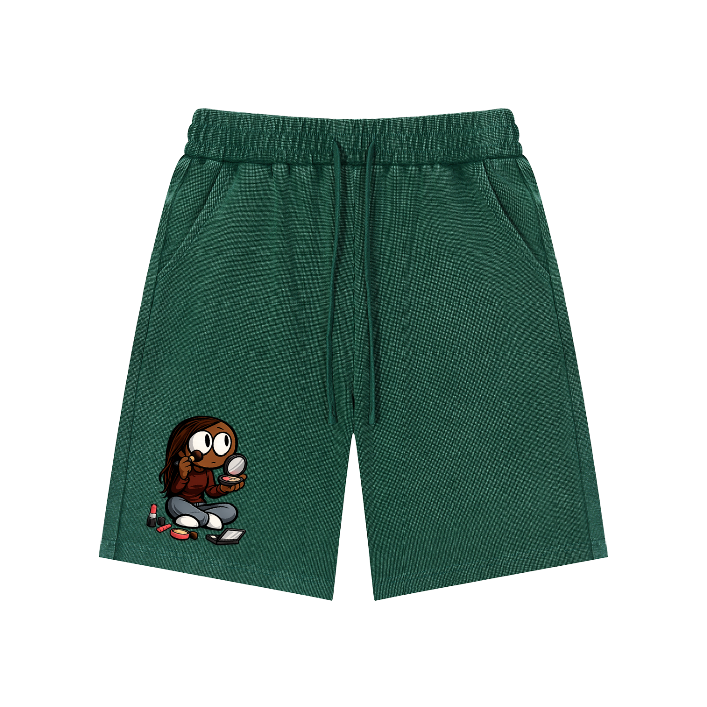Glamour Mineral Wash Waffle Knit Shorts