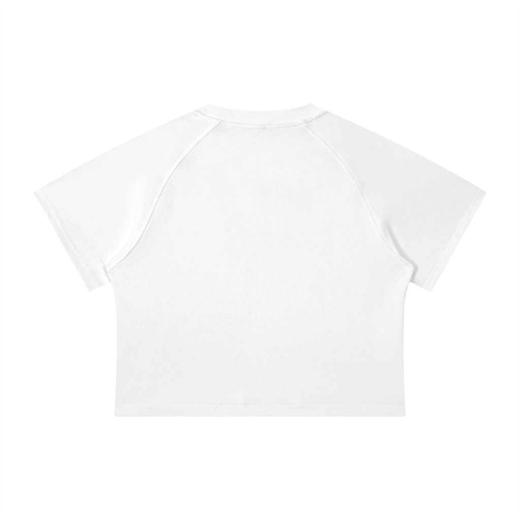 Glamour Women's Mineral Wash Raglan Crop T-Shirt