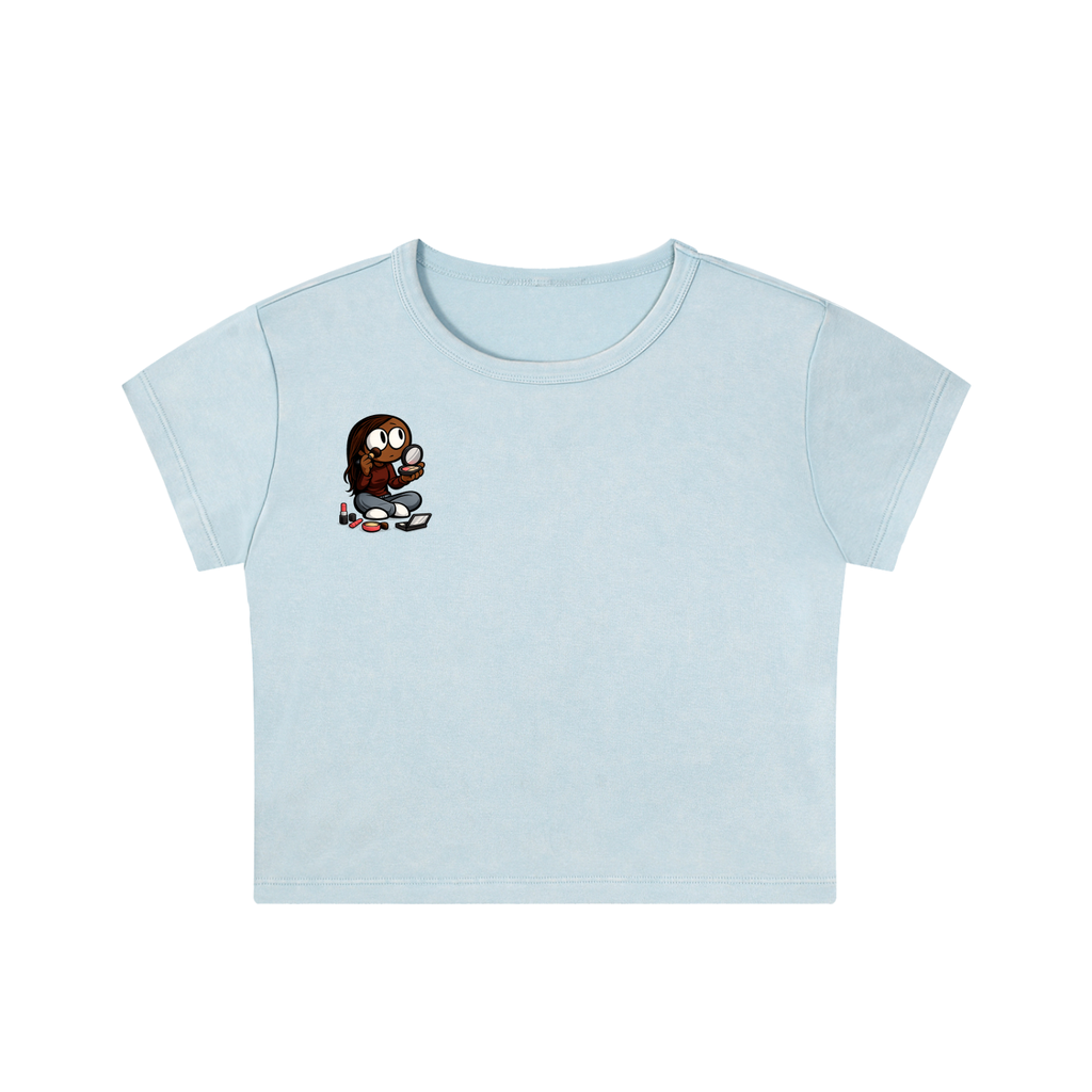 Glamour Snow Washed Crop Top