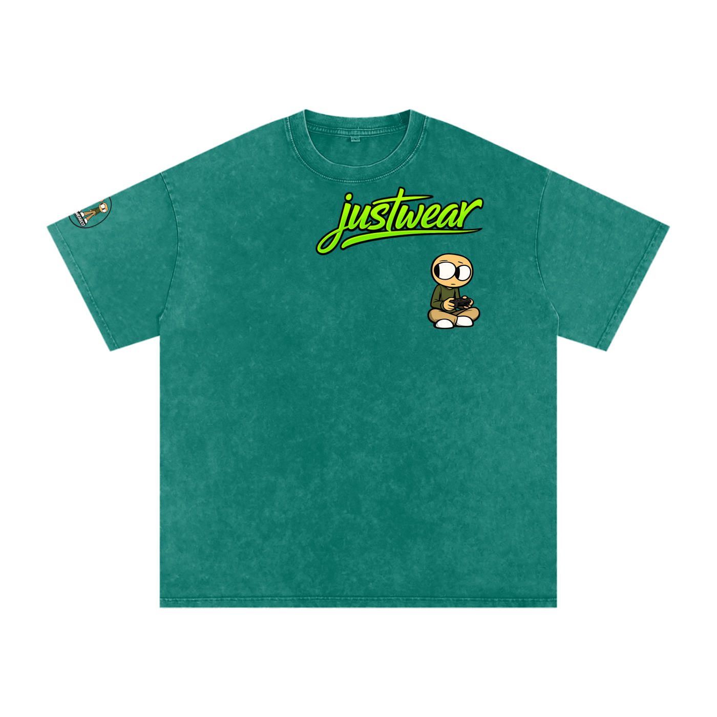 Gamer Snow Washed Oversized Cotton T-Shirt