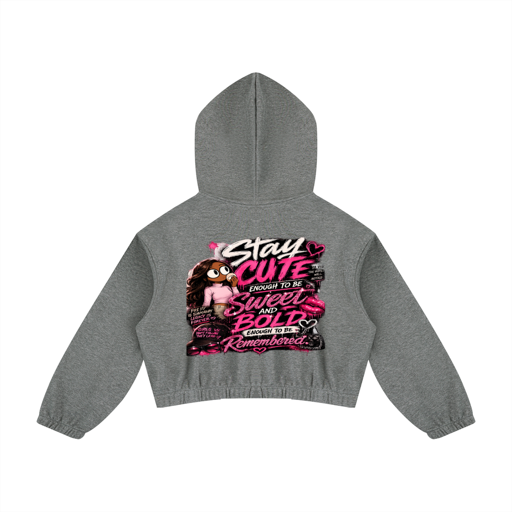 Glamour Women’s Boxy Quarter-Zip Hoodie