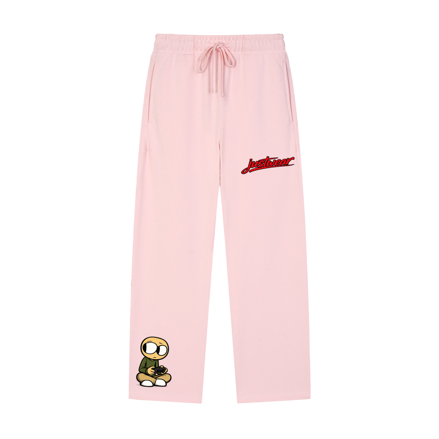 Gamer Solid Color Straight-Leg Sweatpants