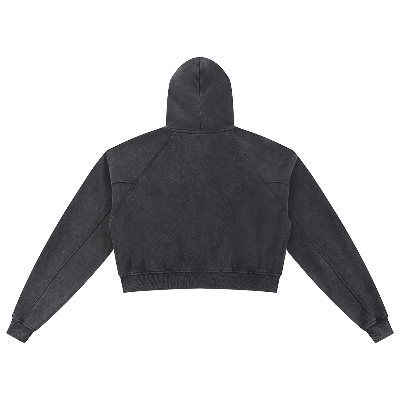 Glamour Snow Washed Cropped Hoodie