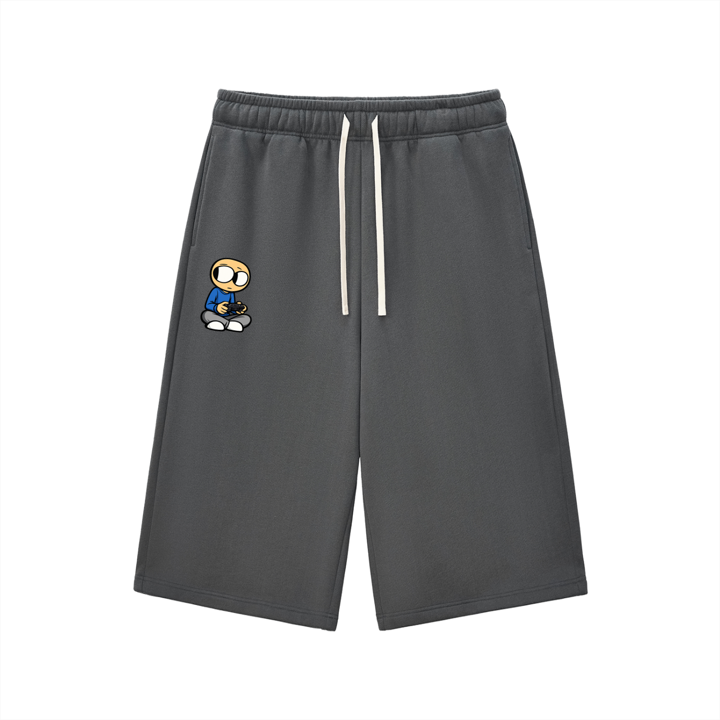 Relaxed Drawstring Three-quarter Sweatpants
