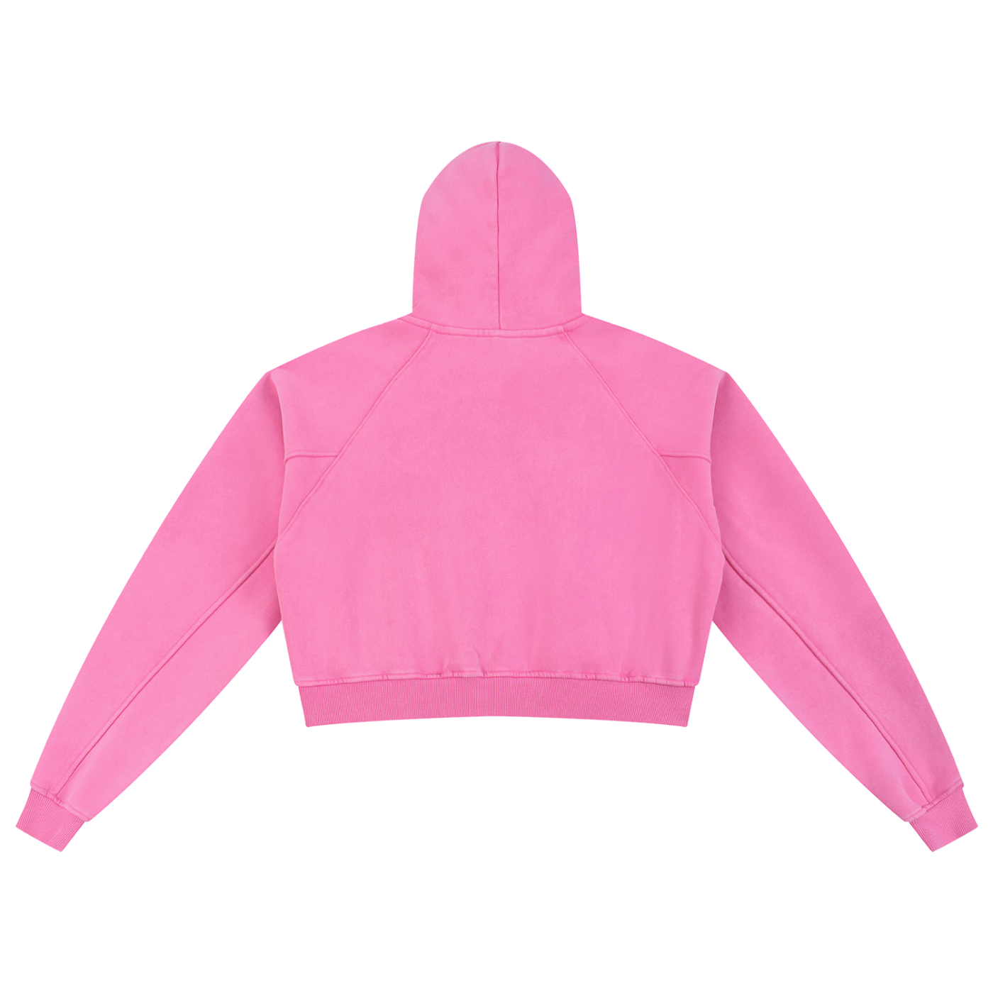 Glamour Snow Washed Cropped Hoodie