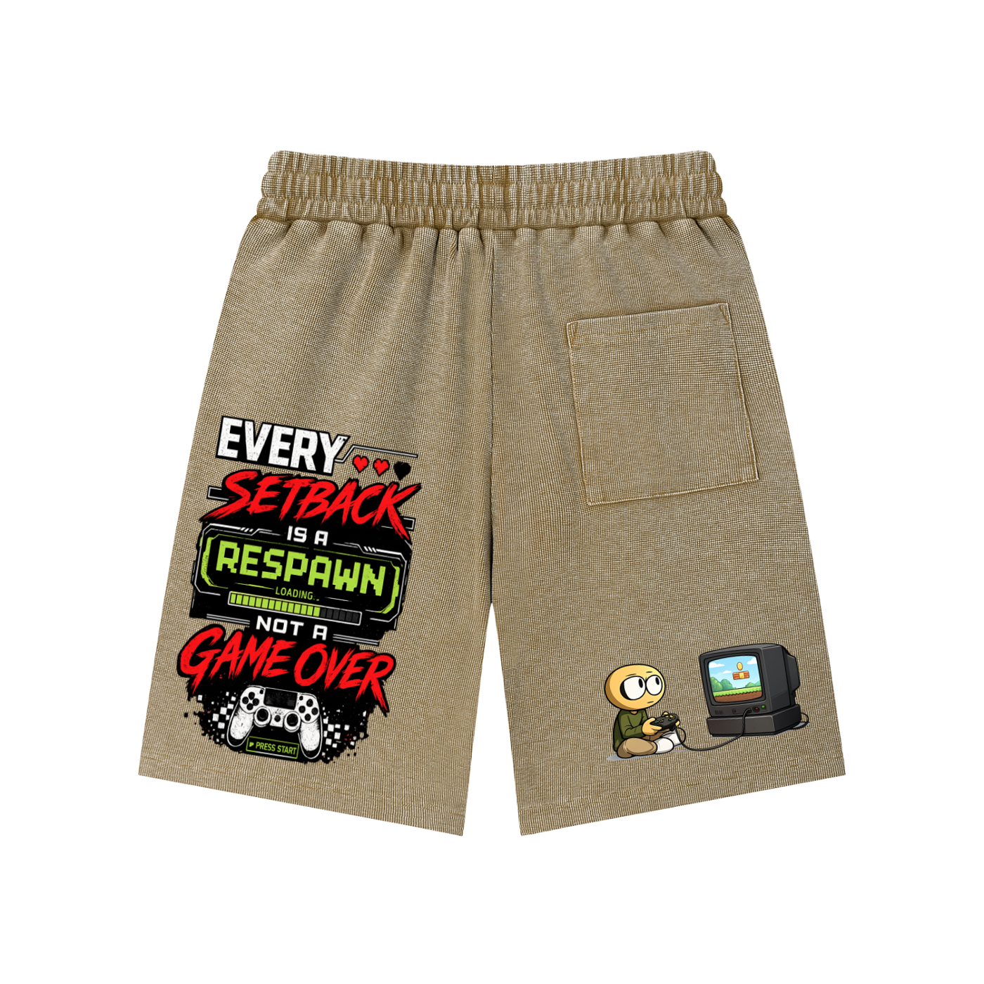 Gamer Mineral Wash Waffle Knit Shorts