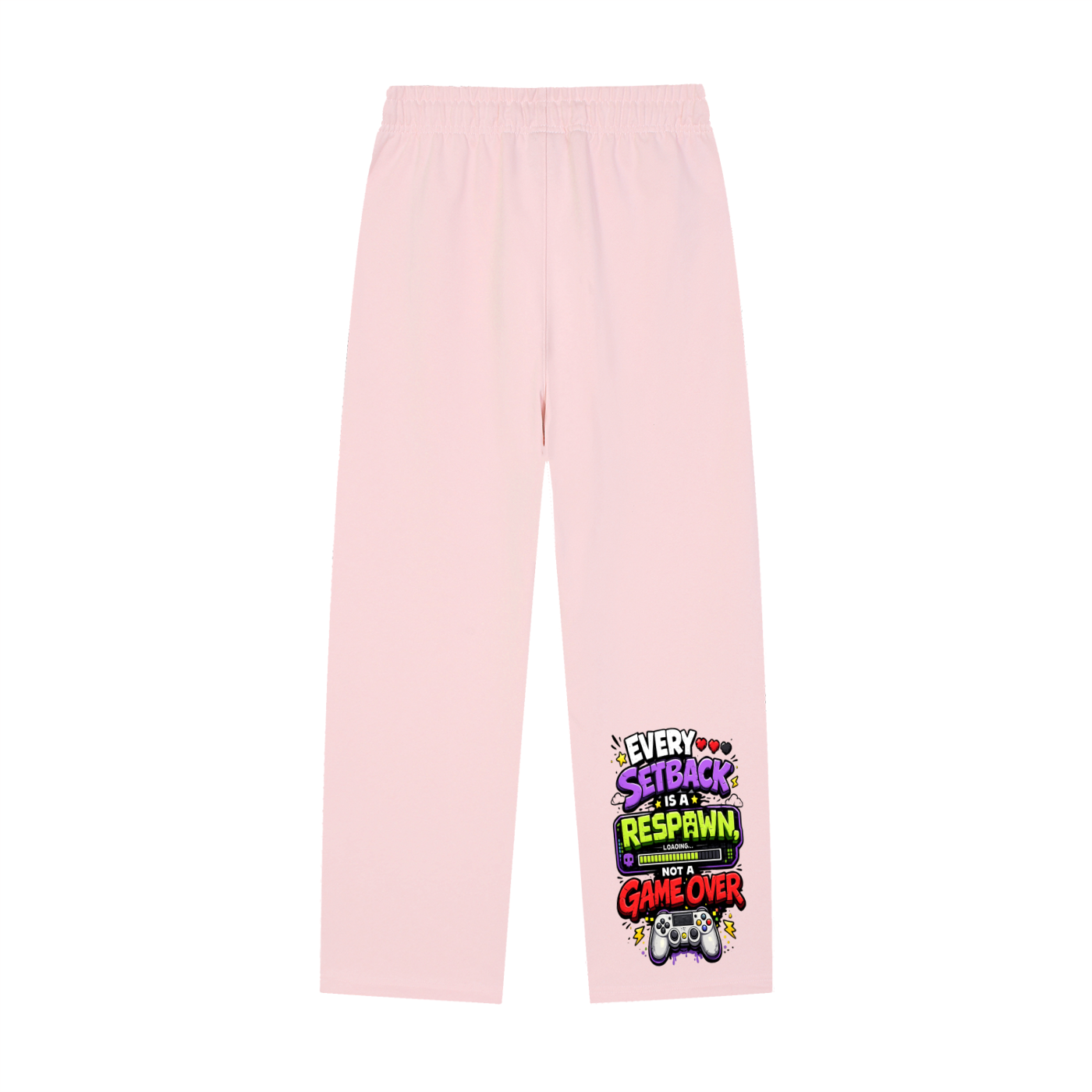 Gamer Solid Color Straight-Leg Sweatpants