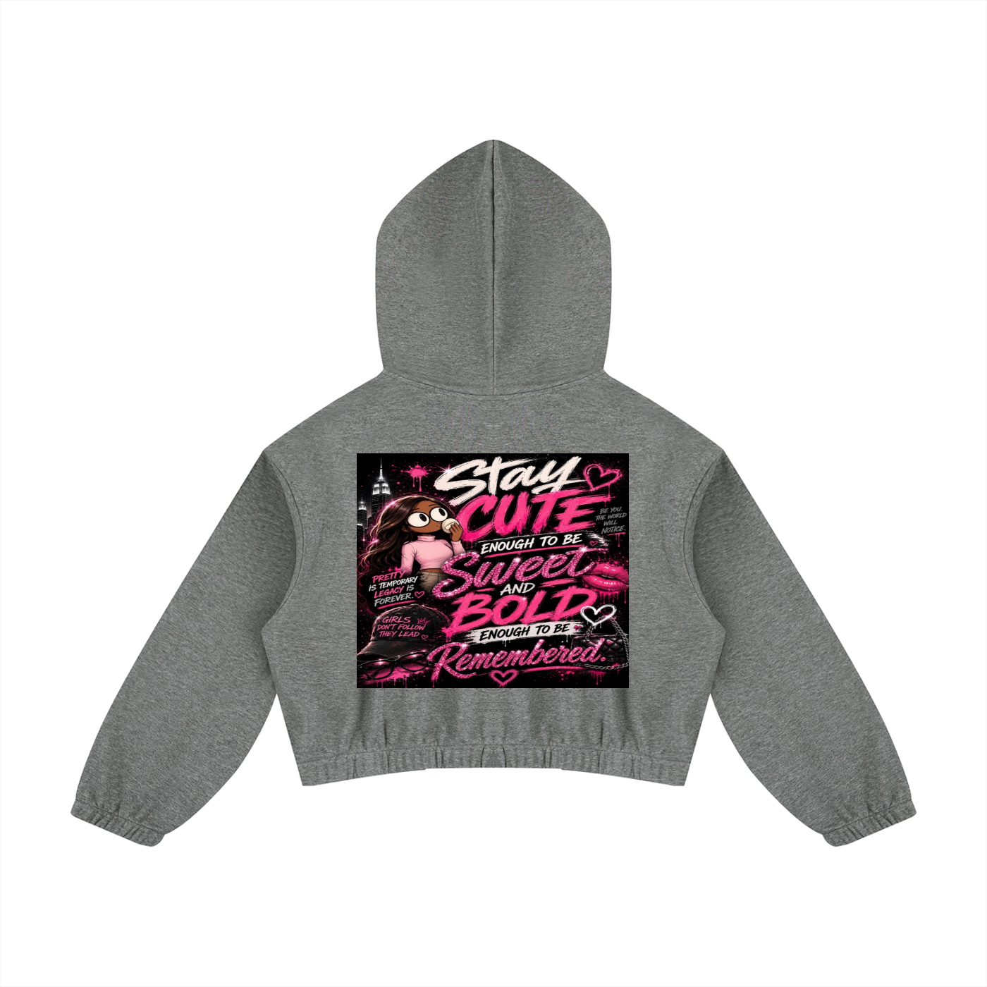 Glamour Women’s Boxy Quarter-Zip Hoodie