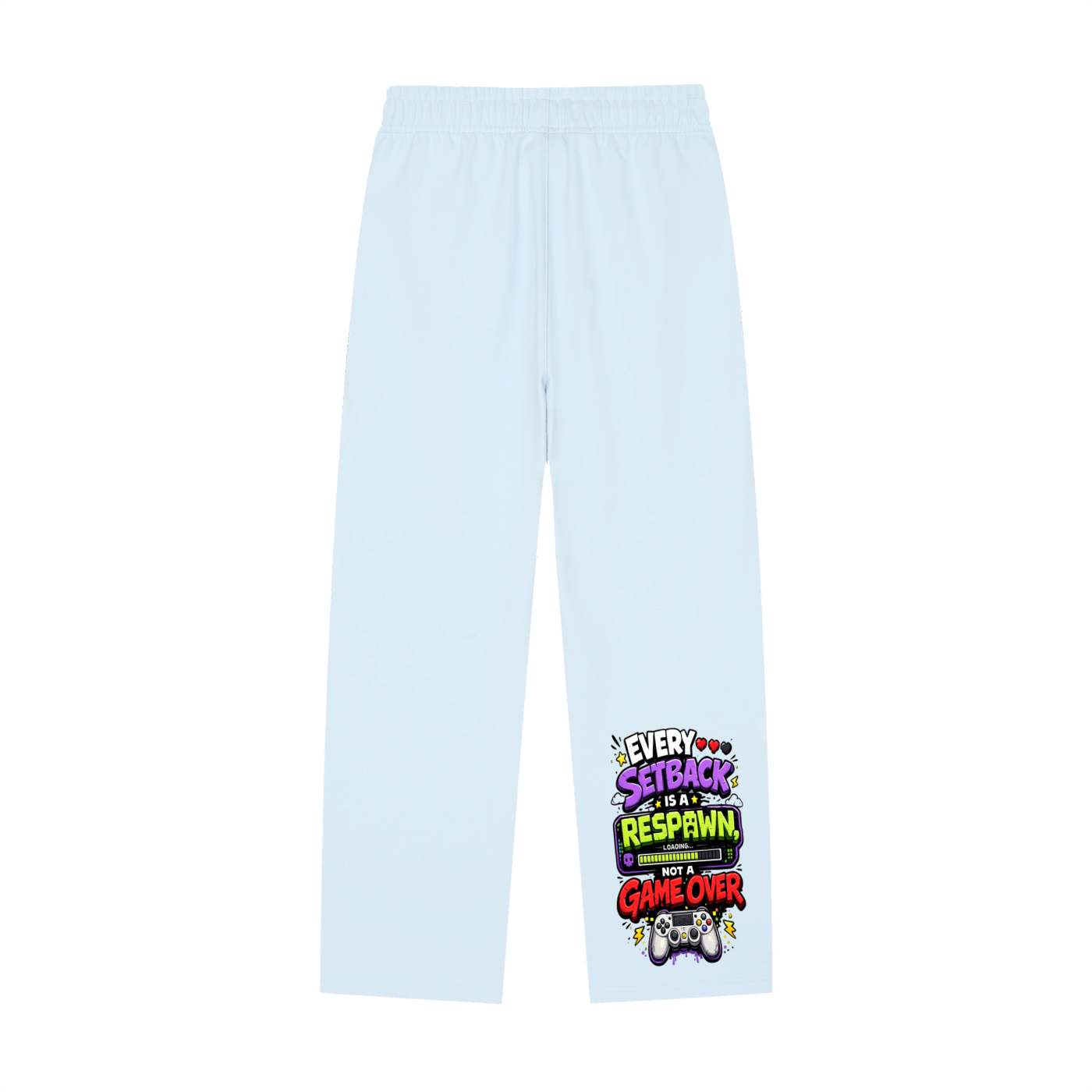 Gamer Solid Color Straight-Leg Sweatpants