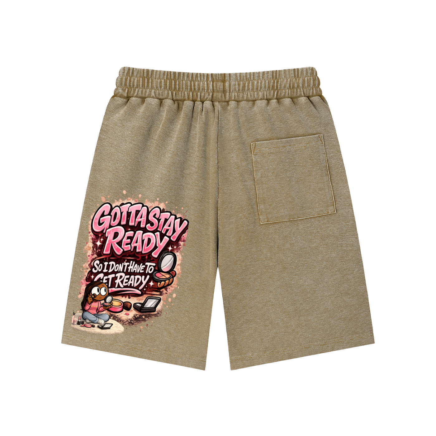 Glamour Mineral Wash Waffle Knit Shorts