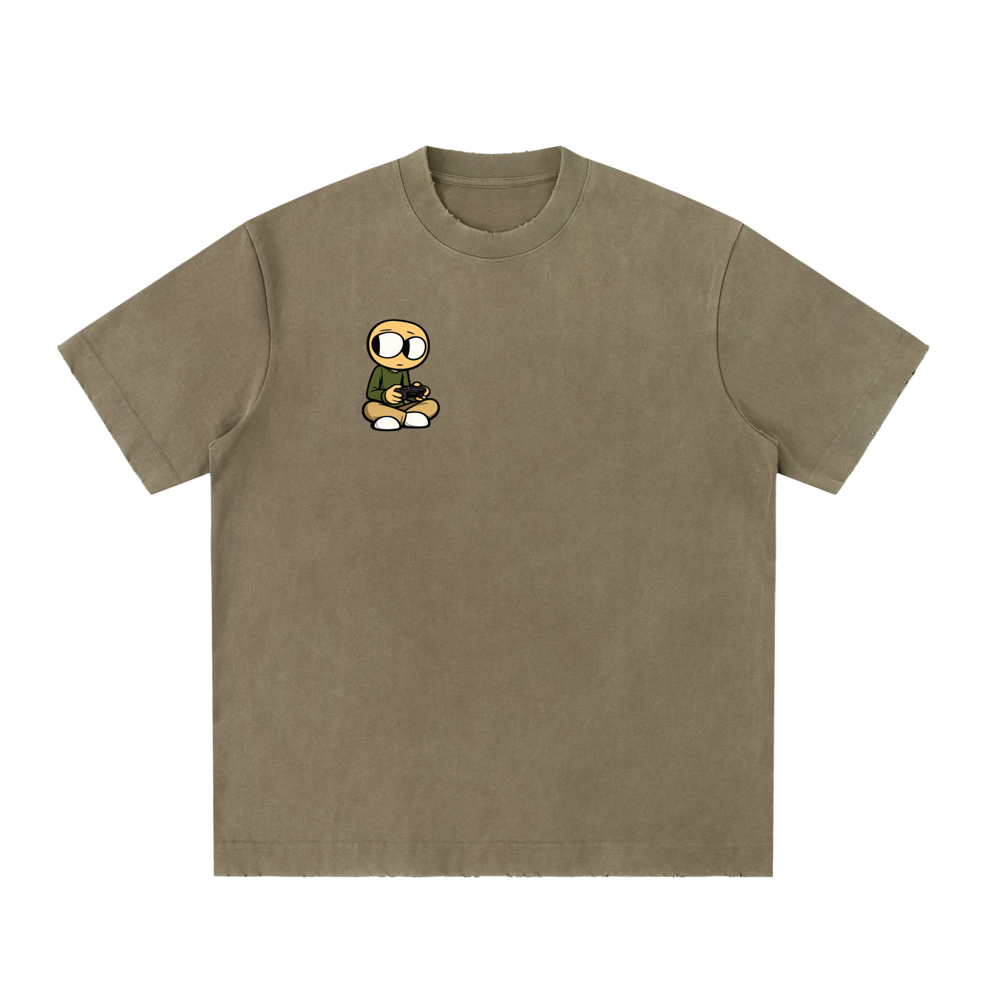 Gamer Heavyweight Vintage Washed Frayed T-Shirt