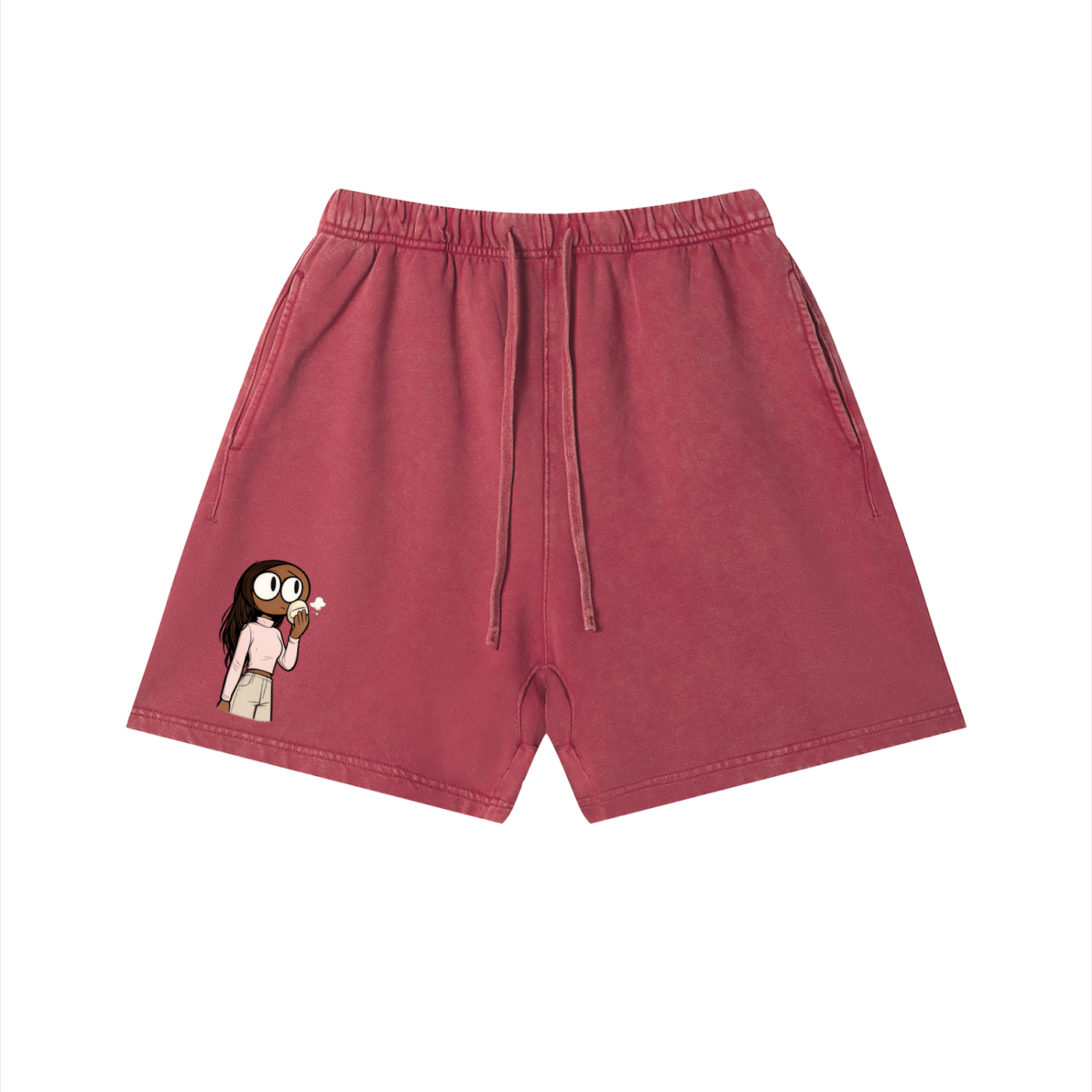 Glamour  Vintage Wash Cotton Shorts